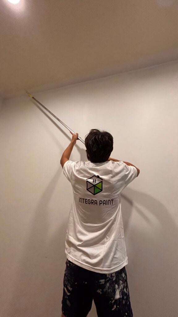 Interior painting underway at a clubhouse in Clear Island Waters